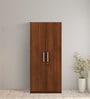 Kosmo Optima 2 Door Wardrobe In Walnut Rigato Finish