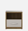 Kosmo Pearl Bedside Table in Ceramic High Gloss Finish