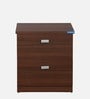Kosmo Premium Bedside Table in Walnut Rigato Woodpore Melamine Finish with Drawers