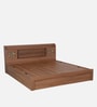 Kosmo Rayan King Size Bed in Natural Teak Finish with Box Storage