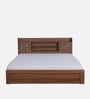 Kosmo Rayan Queen Size Bed in Natural Teak Finish with Box Storage