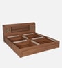 Kosmo Rayan Queen Size Bed in Natural Teak Finish with Box Storage