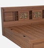 Kosmo Rayan Queen Size Bed in Natural Teak Finish with Box Storage