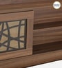 Kosmo Rayan Queen Size Bed in Natural Teak Finish with Hydraulic Storage