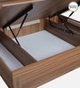 Kosmo Rayan Queen Size Bed in Natural Teak Finish with Hydraulic Storage