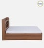 Kosmo Rayan Queen Size Bed in Natural Teak Finish with Hydraulic Storage
