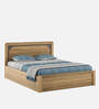 Kosmo Roma Queen Size bed in Classic Oak Finish with Hydraulic Storage