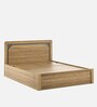 Kosmo Roma Queen Size bed in Classic Oak Finish with Hydraulic Storage