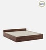 Kosmo Sage King Bed With Box Storage In Walnut Finish