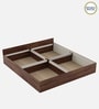 Kosmo Sage King Bed With Box Storage In Walnut Finish