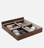 Kosmo Sage King Bed With Box Storage In Walnut Finish
