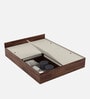 Kosmo Sage Queen Bed With Box Storage In Walnut Finish