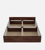Kosmo Sage Queen Bed With Box Storage In Walnut Finish