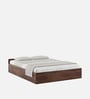 Kosmo Sage Queen Bed With Box Storage In Walnut Finish
