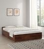 Kosmo Sage Queen Bed With Box Storage In Walnut Finish