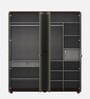 Kosmo Sahara 4 Door Wardrobe In Stone Grey Modern Ash Finish With Drawer & Locker