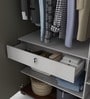 Kosmo Sahara 4 Door Wardrobe In Stone Grey Modern Ash Finish With Drawer & Locker