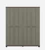 Kosmo Sahara 4 Door Wardrobe In Stone Grey Modern Ash Finish With Drawer & Locker