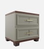 Kosmo Sahara Bedside Table In Stone Grey Modern Ash Finish
