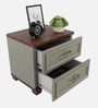Kosmo Sahara Bedside Table In Stone Grey Modern Ash Finish