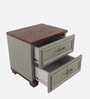 Kosmo Sahara Bedside Table In Stone Grey Modern Ash Finish