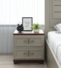 Kosmo Sahara Bedside Table In Stone Grey Modern Ash Finish