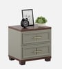 Kosmo Sahara Bedside Table In Stone Grey Modern Ash Finish