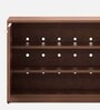 Kosmo Shoe Rack with Seating in Walnut Rigato Melamine Finish