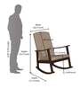 Kosmo Solid Wood Rocking Chair in Walnut Colour