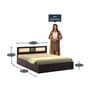 Kosmo Tulip Queen Size Bed in Vermount Finish with Box Storage