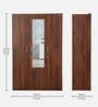 Kosmo Value 3 Door Wardrobe in Sheesham Woodpore Finish with Mirror & Drawer