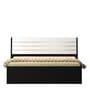 Kosmo Viva Queen Size Bed In Natural Wenge Finish with Box & Hydraulic Storage