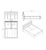 Kosmo Viva Queen Size Bed In Natural Wenge Finish with Box & Hydraulic Storage