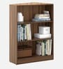 Kosmo Willam Bookshelf In Walnut Natural Finish with 3 Tier