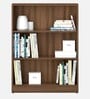 Kosmo Willam Bookshelf In Walnut Natural Finish with 3 Tier