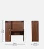 Kosmo Winner Hutch Desk in Rigato Walnut Finish