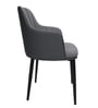 Kovin Fabric Dining Chair With Metal Legs In Grey Colour Kovin Fabric Dining Chair With Metal Legs In Grey Colour