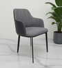 Kovin Fabric Dining Chair With Metal Legs In Grey Colour Kovin Fabric Dining Chair With Metal Legs In Grey Colour