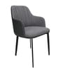 Kovin Fabric Dining Chair With Metal Legs In Grey Colour Kovin Fabric Dining Chair With Metal Legs In Grey Colour
