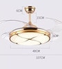 Kovo Smart Fan Gold Metal + Acrylic , Google & Alexa Remote & App Control