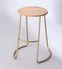 Koyo Solid Wood Bar Stool In Natural Finish