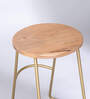 Koyo Solid Wood Bar Stool In Natural Finish