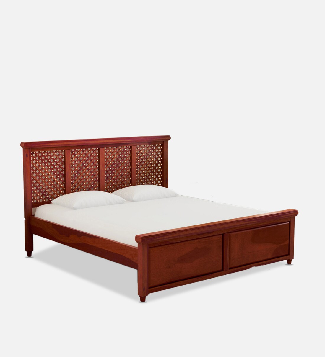 Buy Krisa Solid Wood King Size Bed In Honey Oak Finish By Mudramark