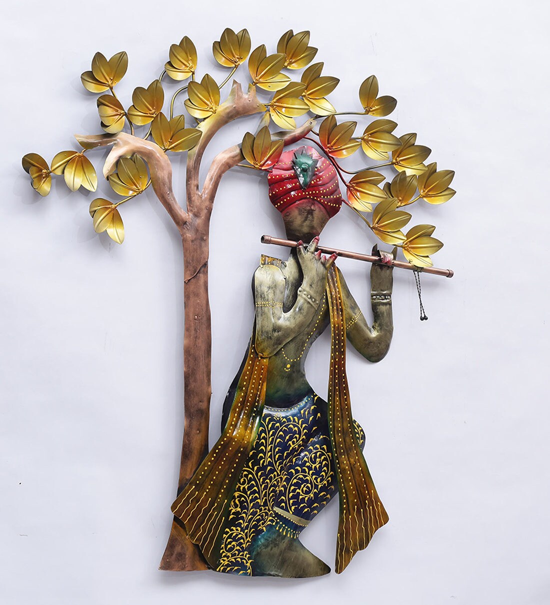 Buy Krishna Wall Art With Led In Multicolour By Mahalaxmi Art And