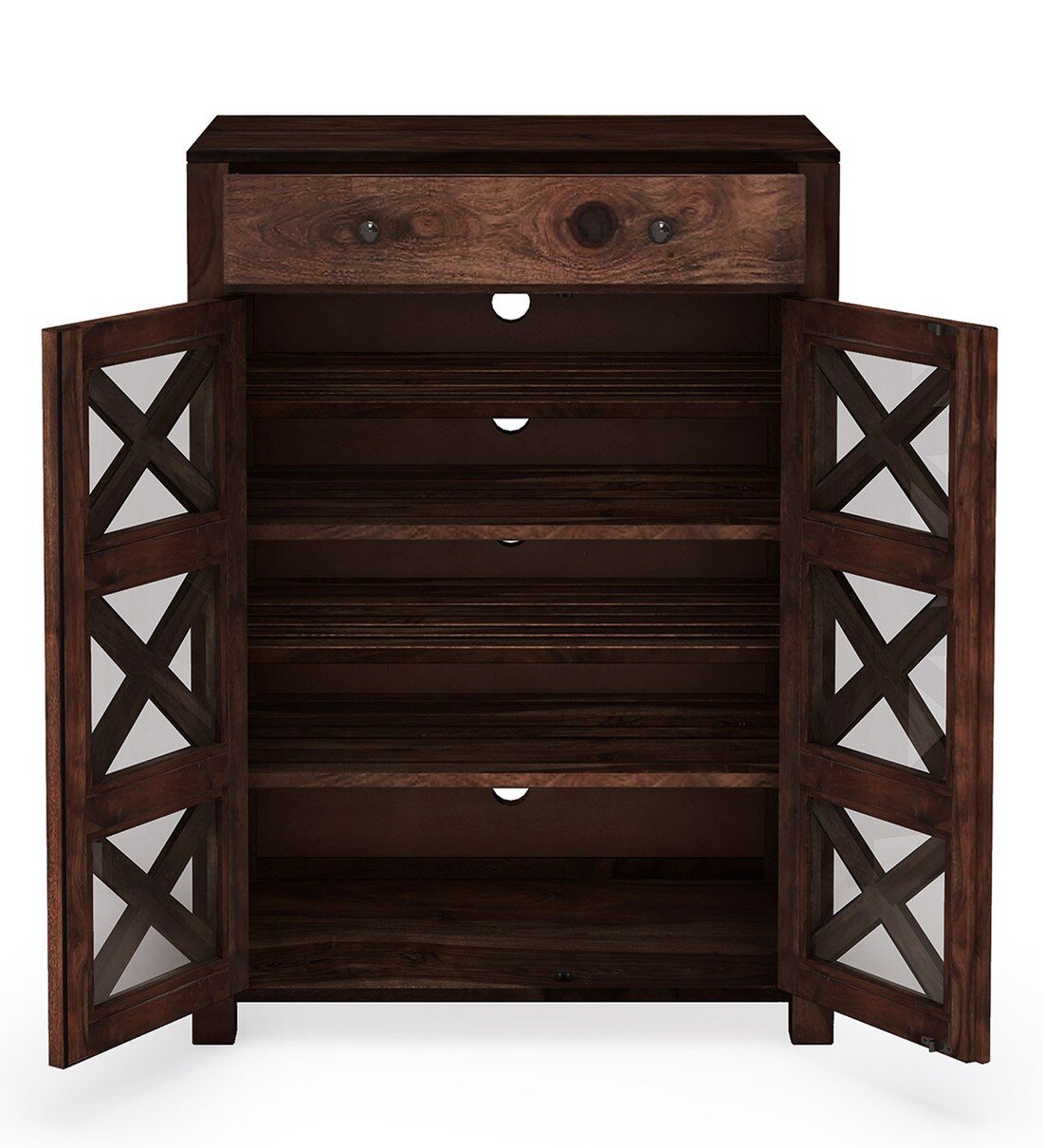 Buy Kryss Solid Wood Shoe In Provincial Teak Finish By