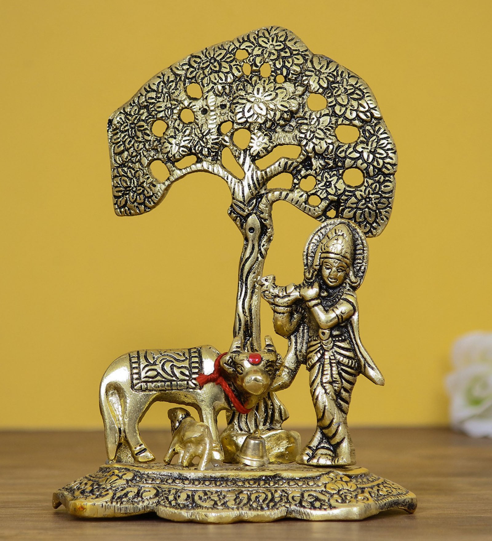 Krishna Gold Aluminium Idol