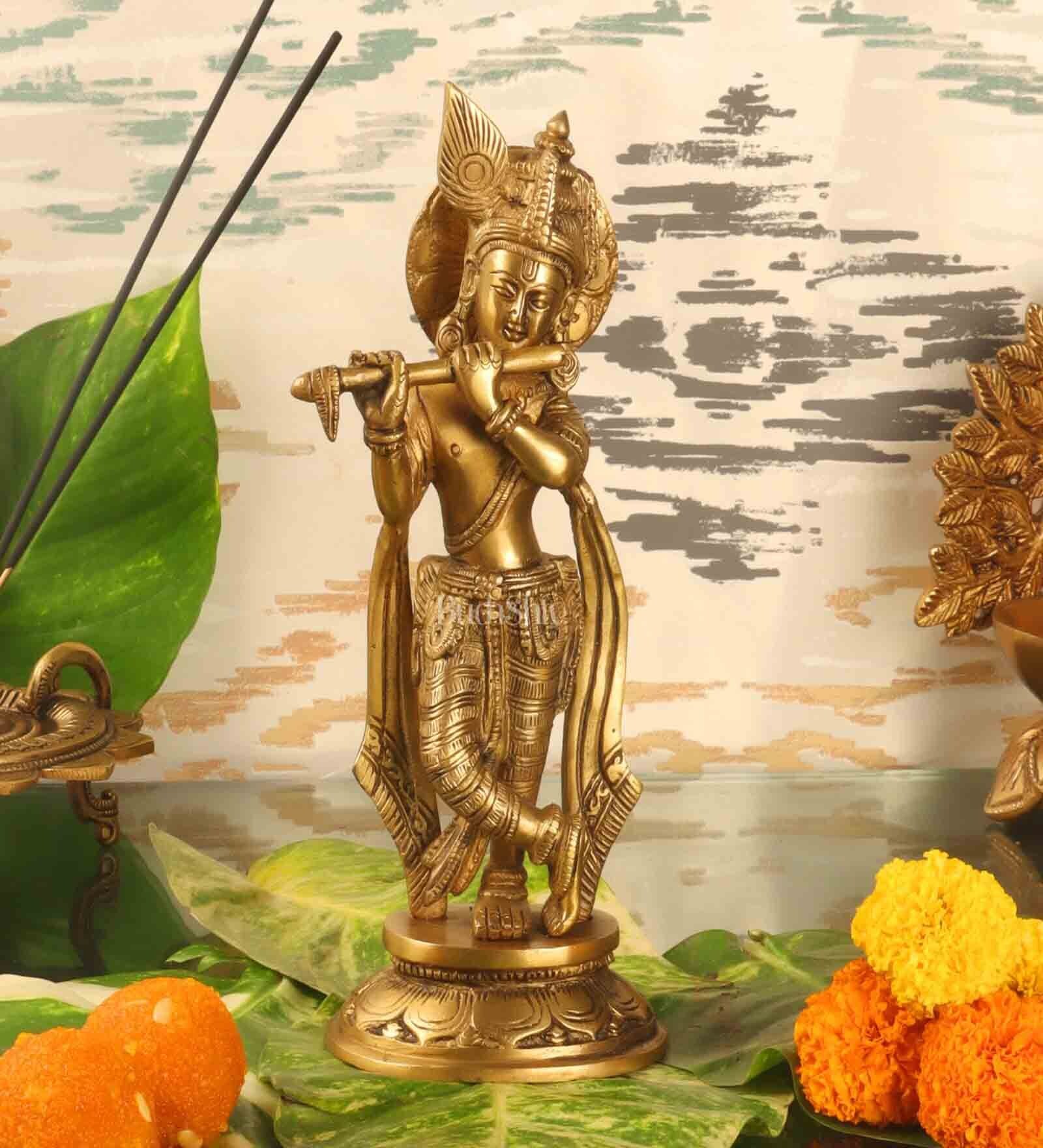 Krishna Muralidhar Brass Religious Idol