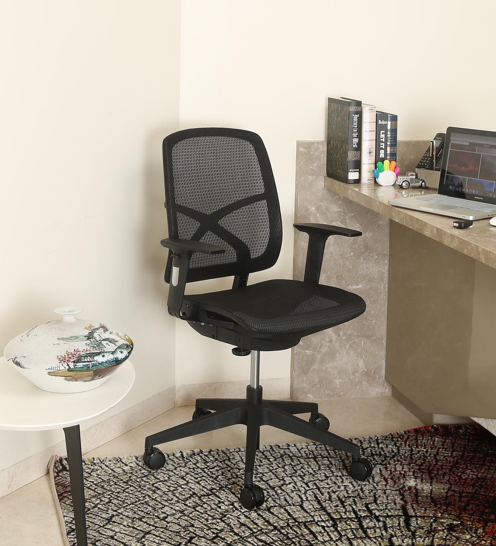 Buy Imported Kriss Kross Ergonomic Chair in Black Colour By Misuraa