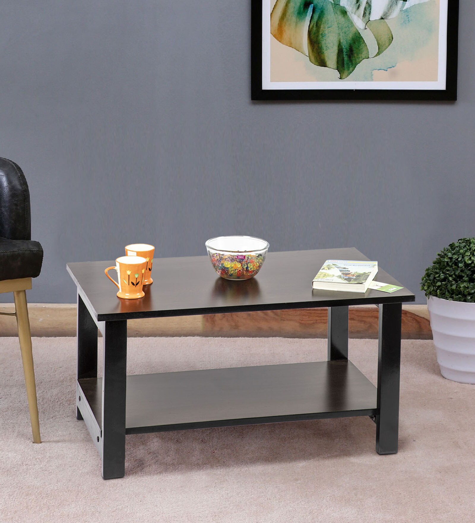 Rubi Coffee Table in Dark Walnut Finish