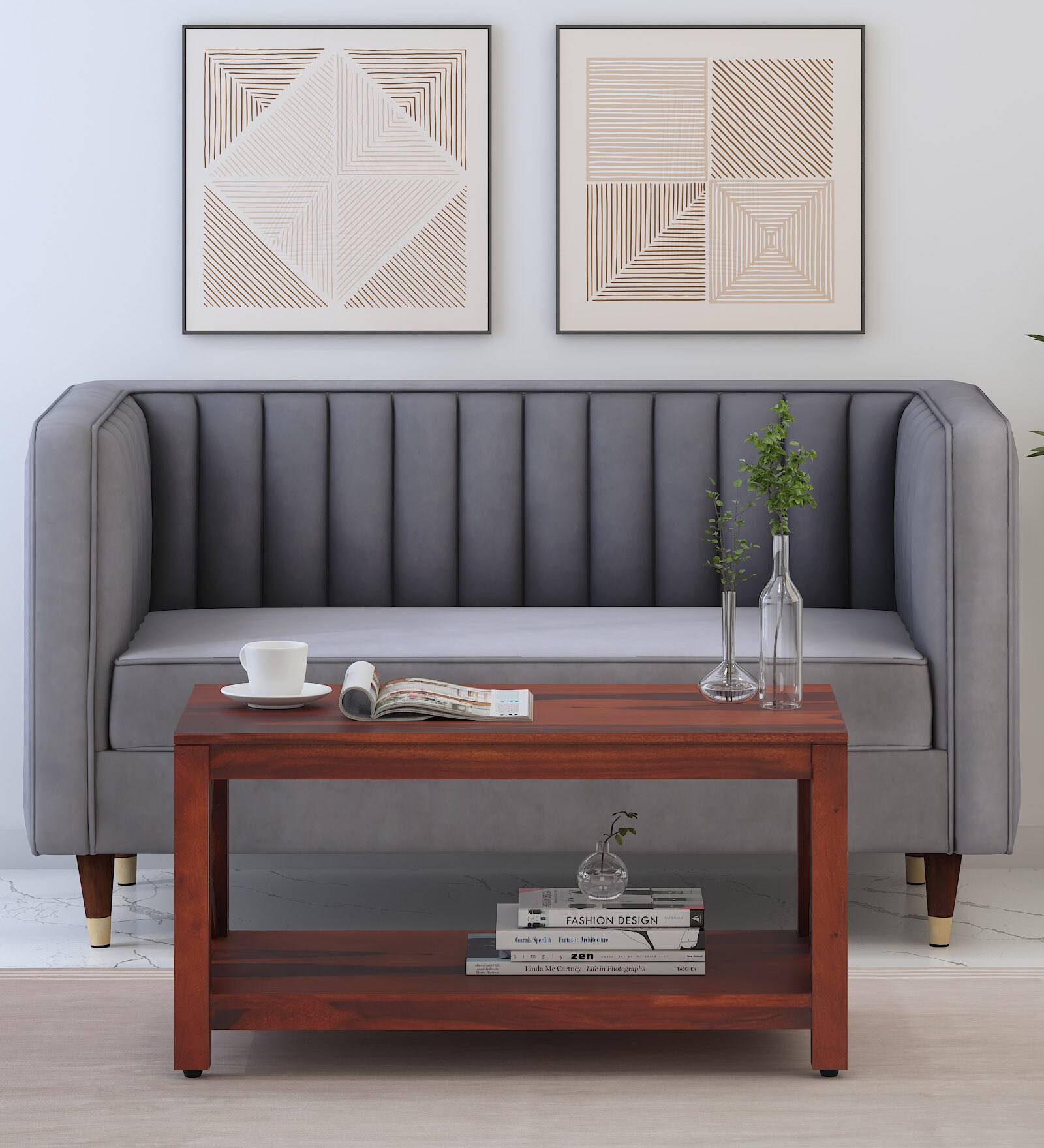 Buy Kryss Sheesham Wood M Coffee Table in Scratch Resistant Honey Oak Finish at 5 OFF by